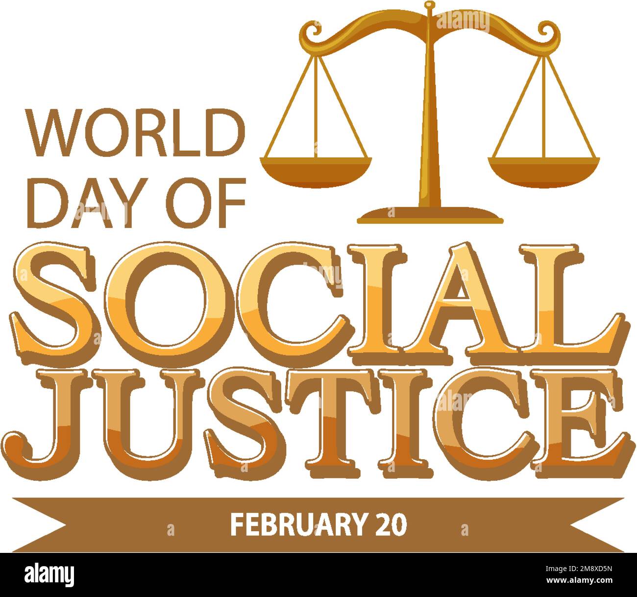 World day of social justice banner illustration Stock Vector Image ...