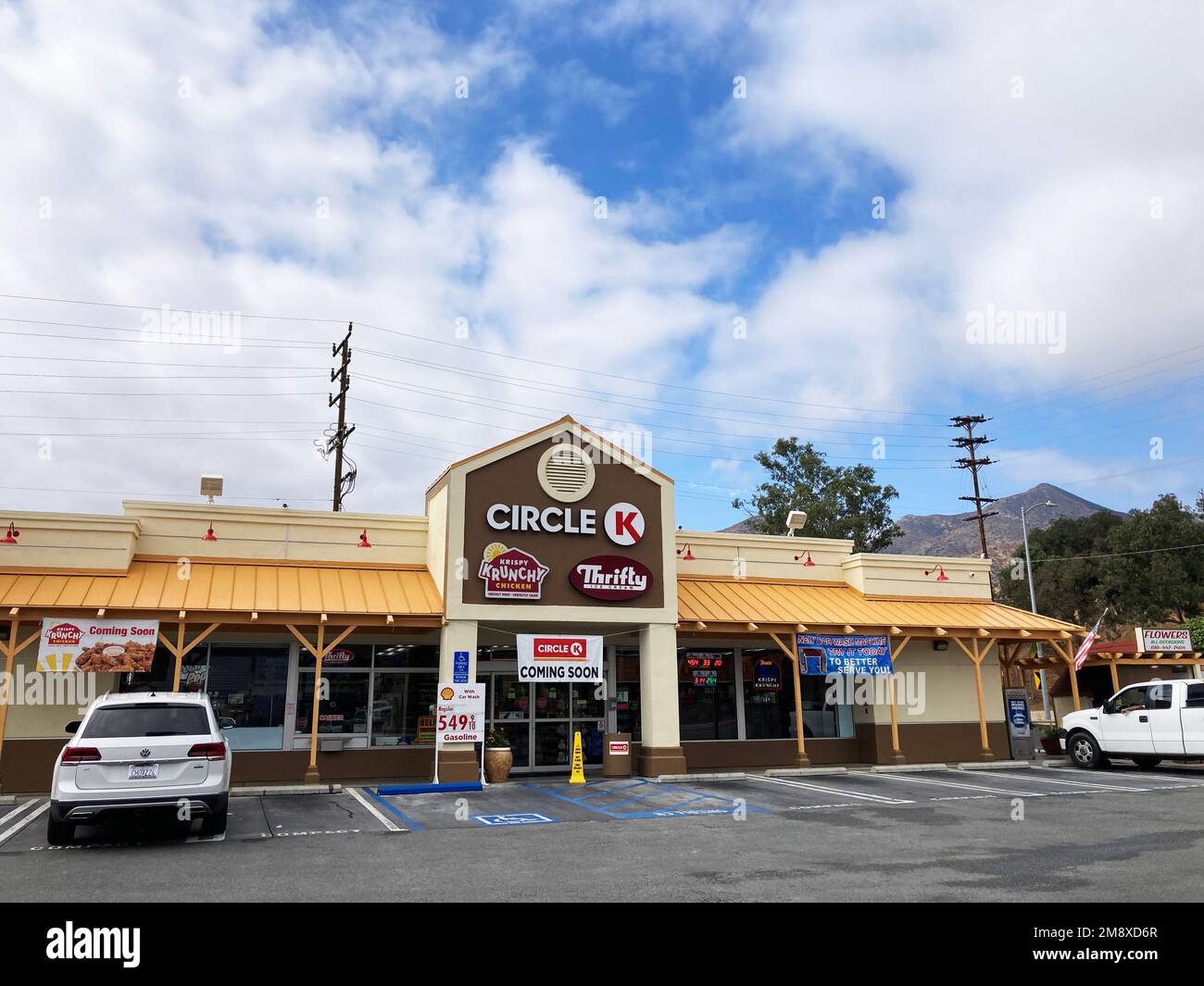 Circle K gas station and convenience store facade and exterior ...