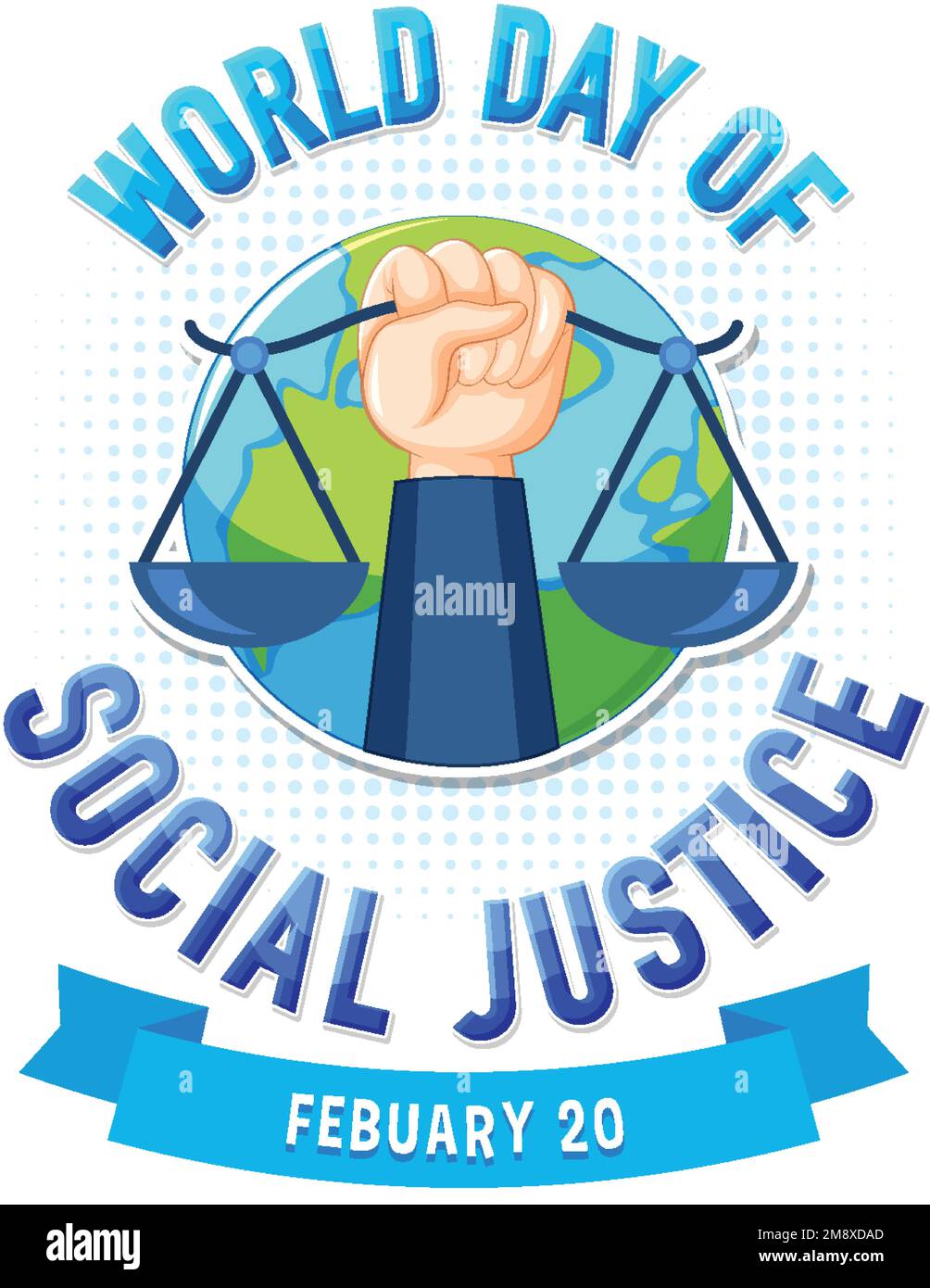 World day of social justice banner illustration Stock Vector Image ...