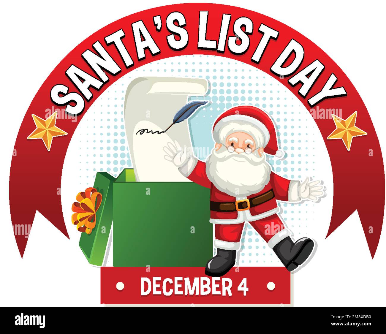 Happy Santa List Banner Design illustration Stock Vector Image & Art