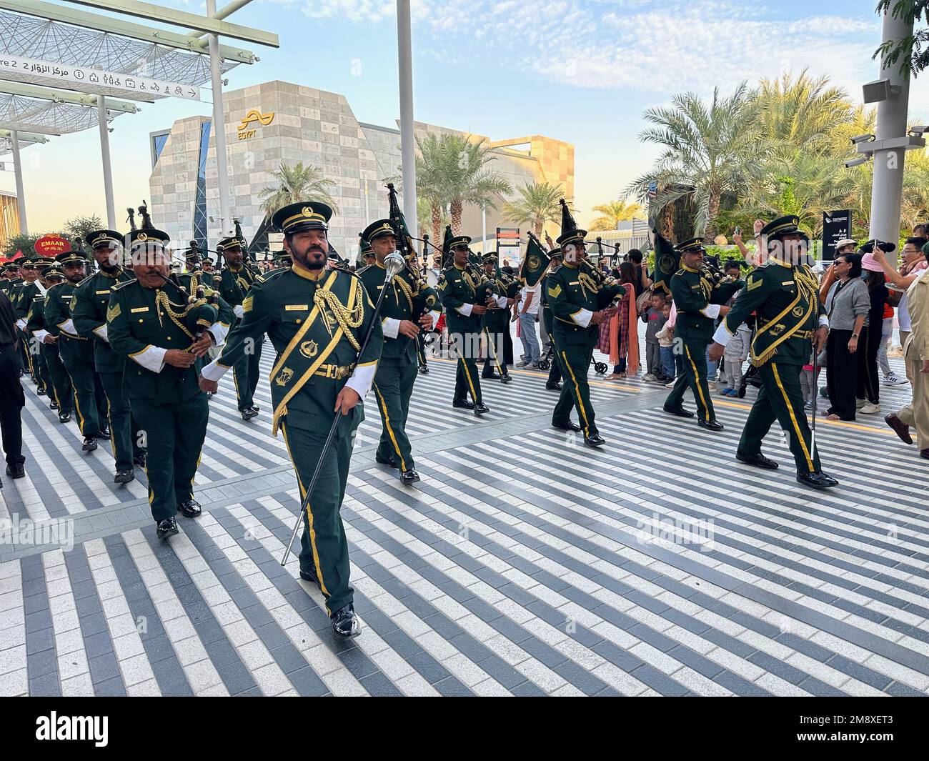 Dubai. 16th Jan, 2023. A band formation of the local police is seen