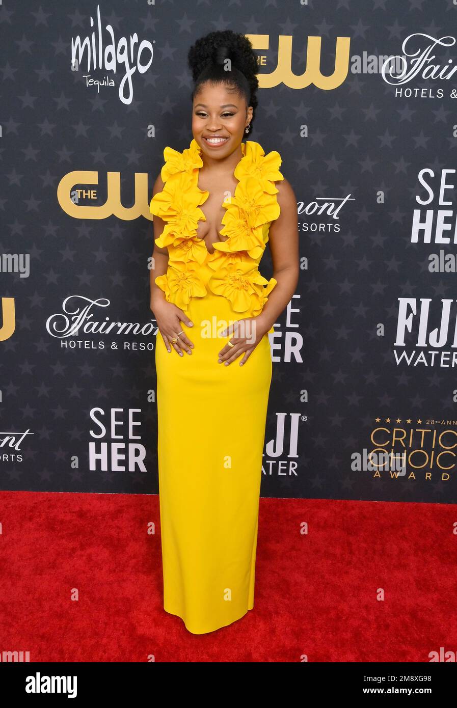 Los Angeles, United States. 15th Jan, 2023. Dominique Fishback attends the 28th annual Critics' Choice Awards at the Fairmont Century Plaza on Sunday, January 15, 2023. Photo by Jim Ruymen/UPI Credit: UPI/Alamy Live News Stock Photo