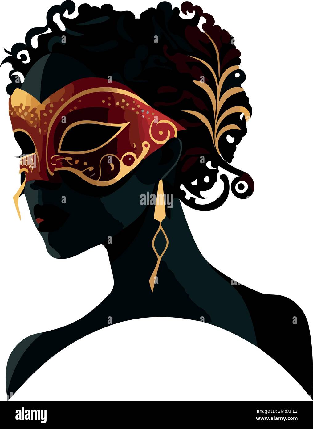 Woman in carnival costume mask Cut Out Stock Images & Pictures - Alamy