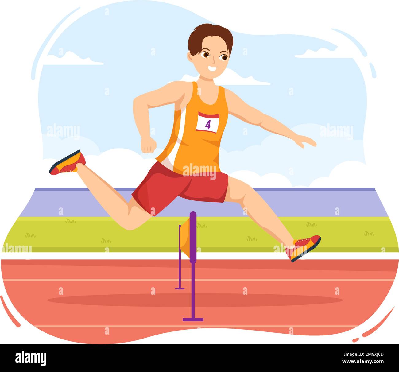 Kids Athlete Run Hurdle Long Jump Sportsman Game Illustration in Obstacle  Running for Web Banner or Landing Page in Cartoon Hand Drawn Templates  17346302 Vector Art at Vecteezy