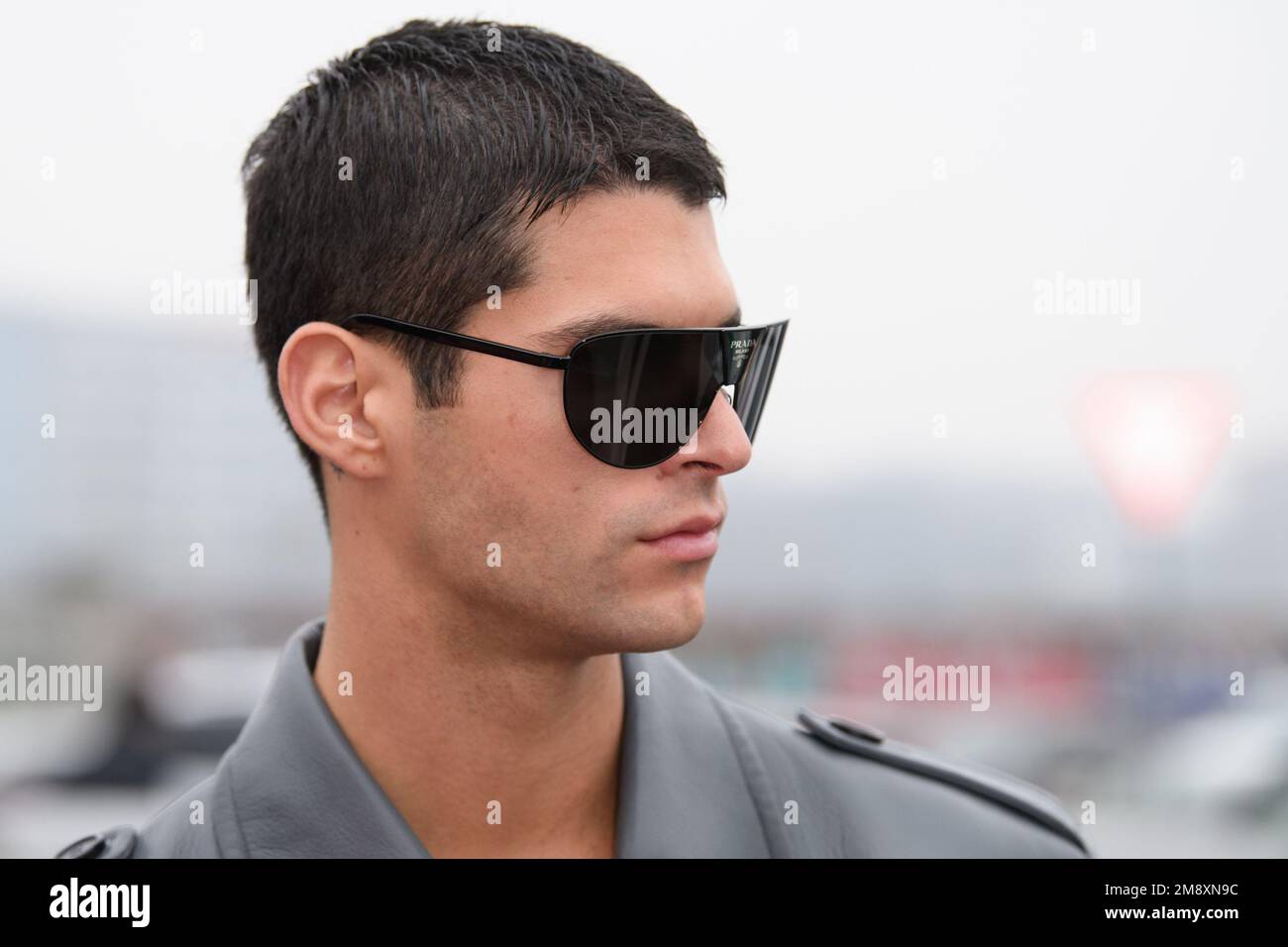 Guests outside Prada show during the Milano Men's Fashion Week Fall