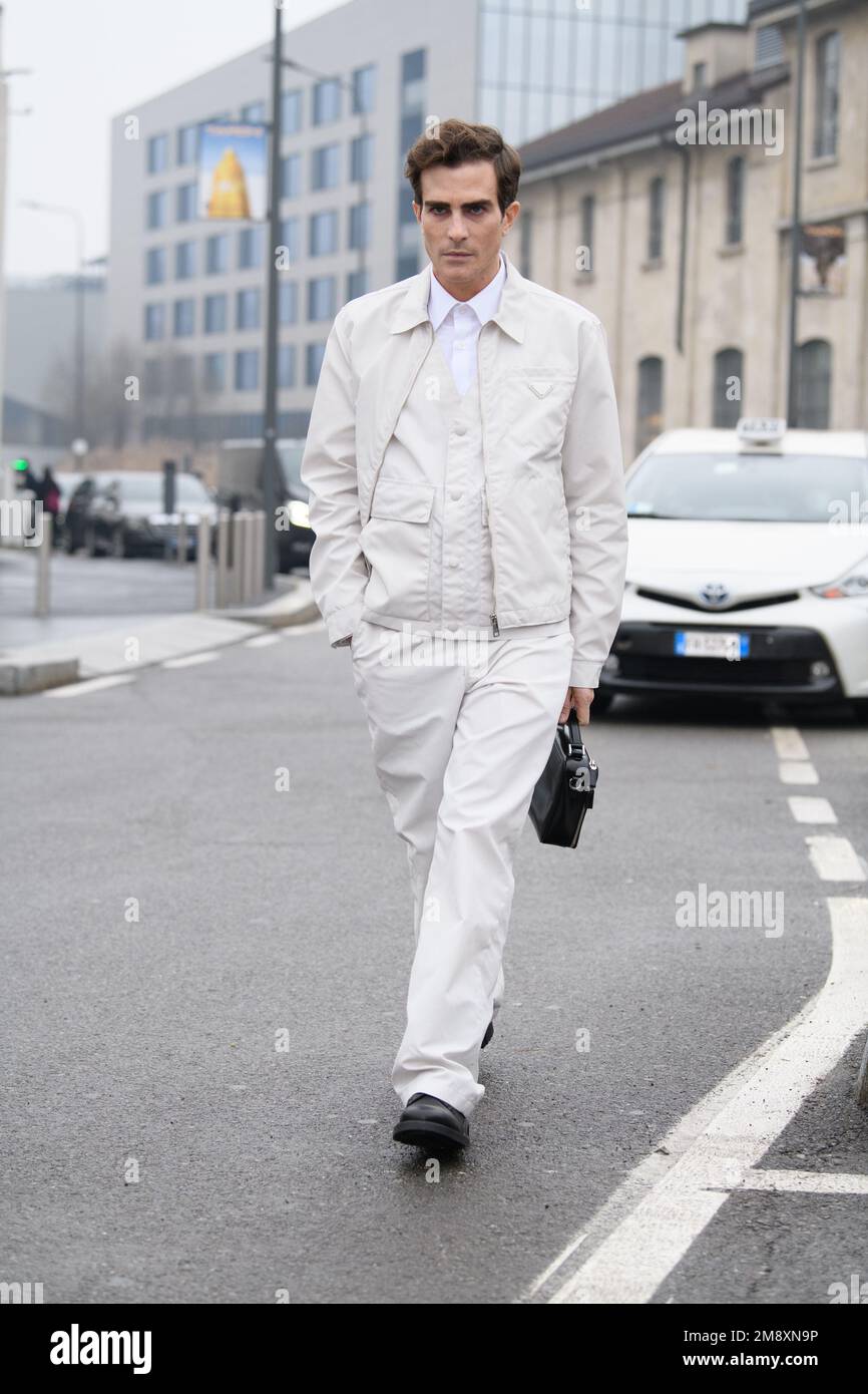 Carlo Sestini outside Prada show during the Milano Men's Fashion Week