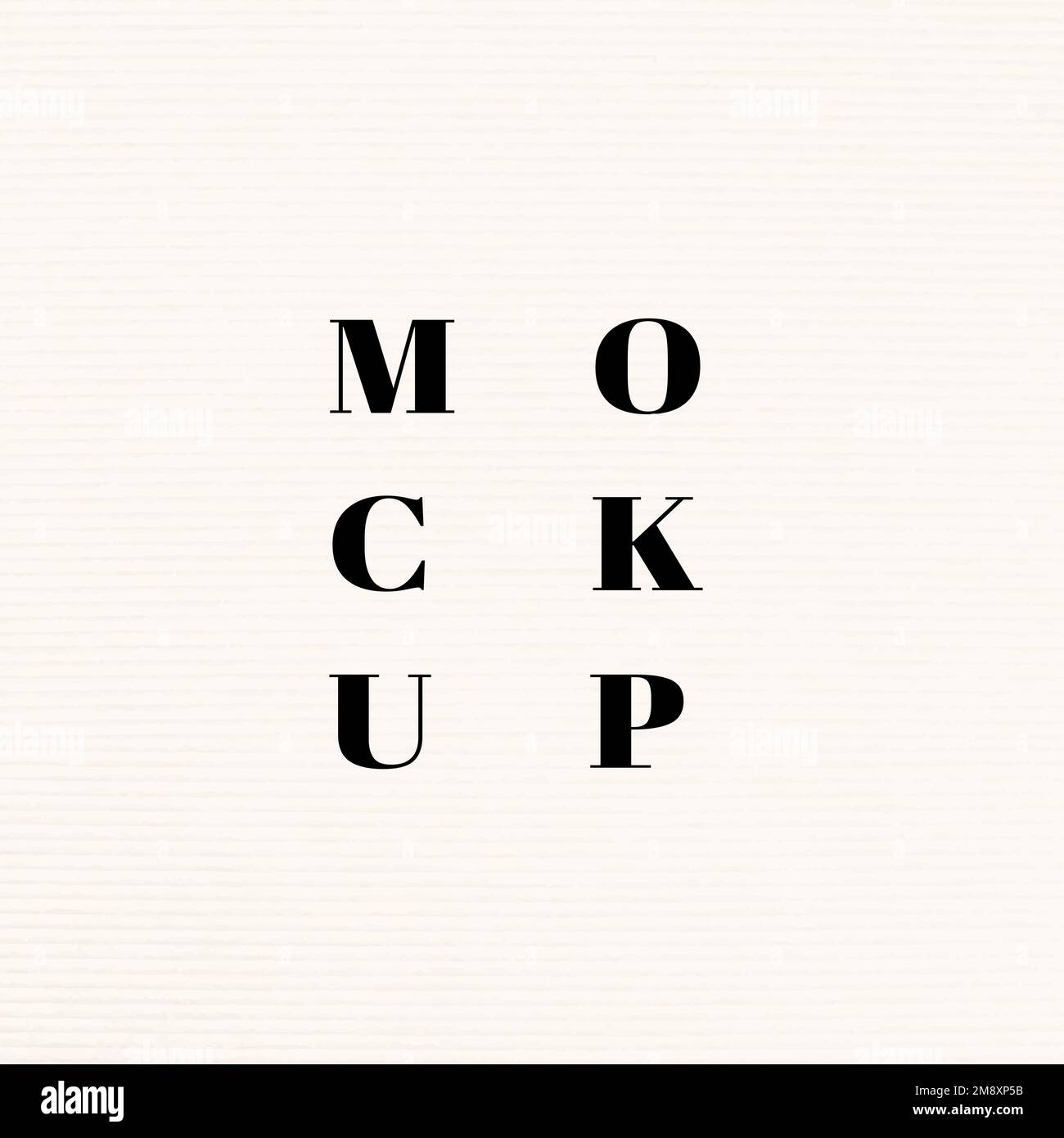 Text mockup template on cream background vector Stock Vector Image