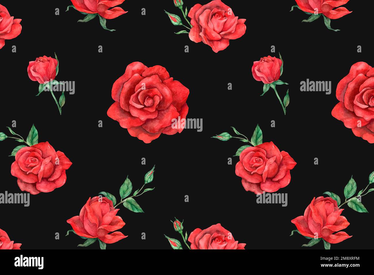 Red rose pattern background vector Stock Vector Image & Art Alamy