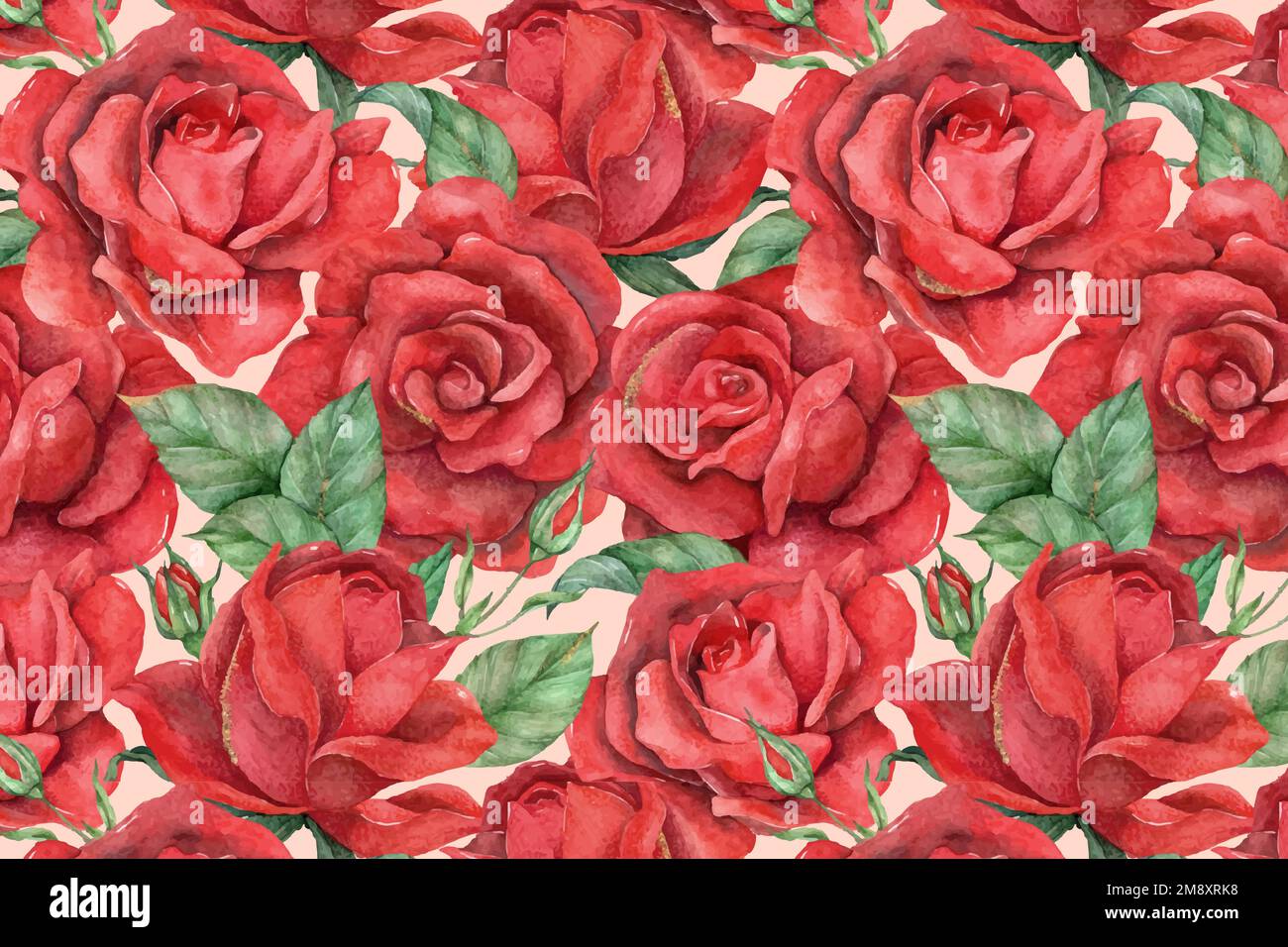 Red rose pattern background vector Stock Vector Image & Art Alamy