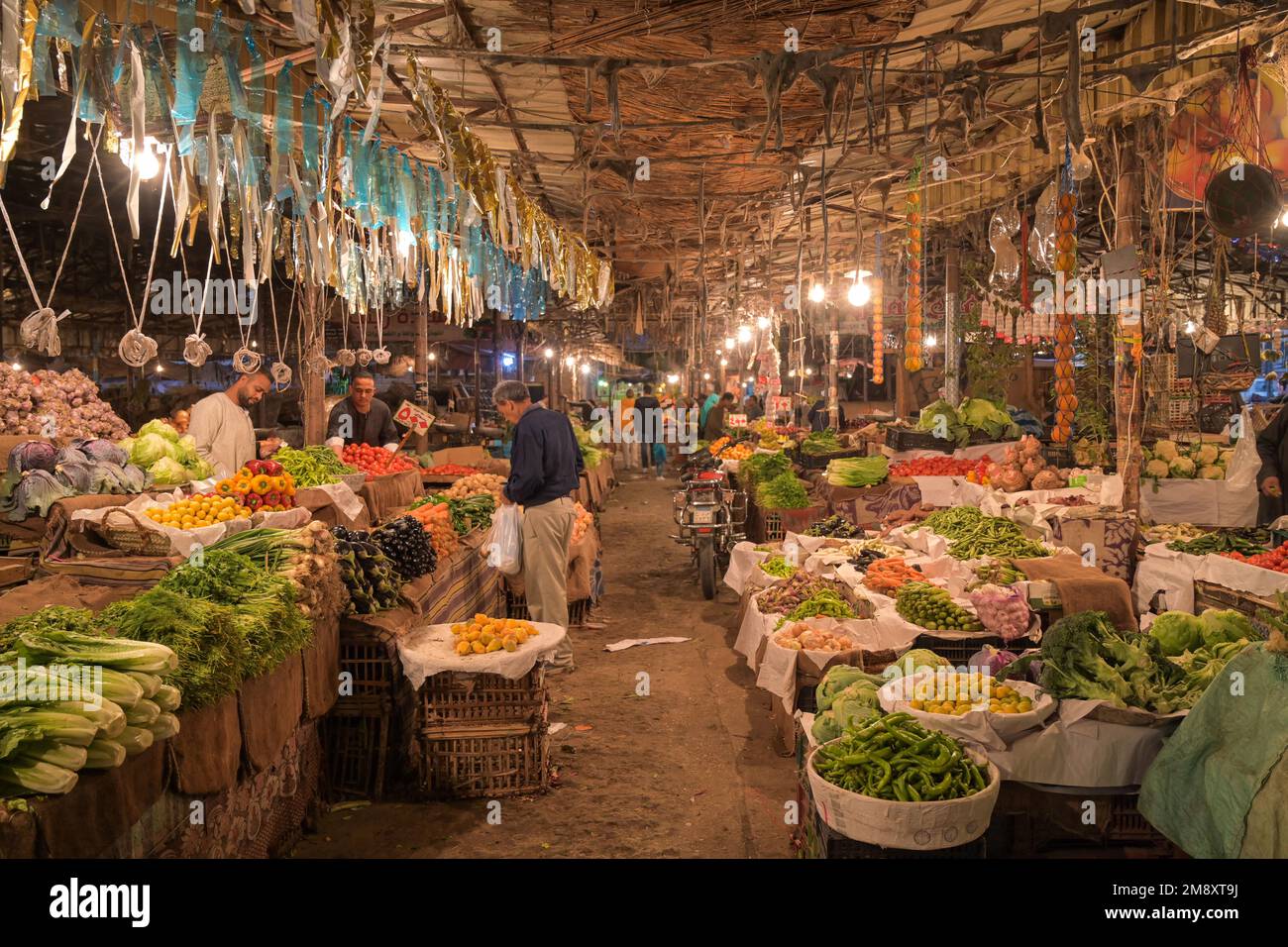 Fruit and vegetable bazaar, ElSouk, Luxor, Egypt Stock Photo Alamy