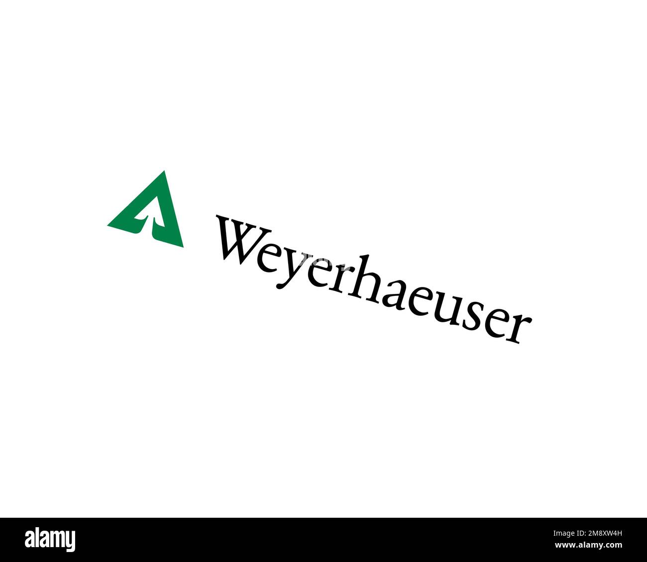 Weyerhaeuser, rotated logo, white background B Stock Photo Alamy