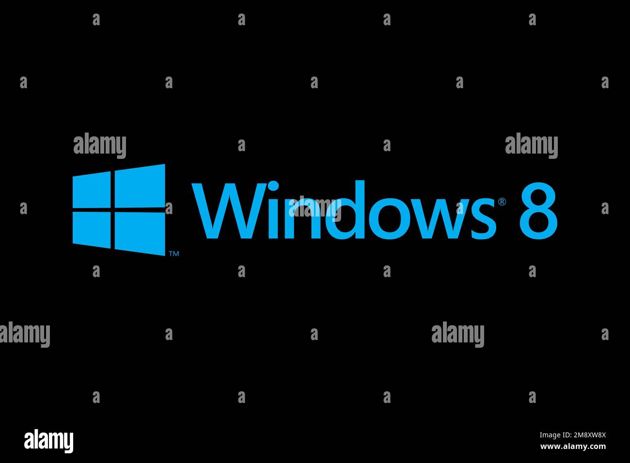 Windows 8, Logo, Black background Stock Photo - Alamy