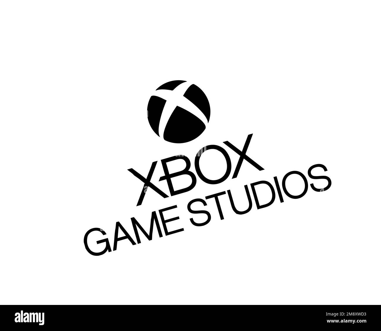 Xbox Game Studios, Rotated Logo, White Background Stock Photo - Alamy