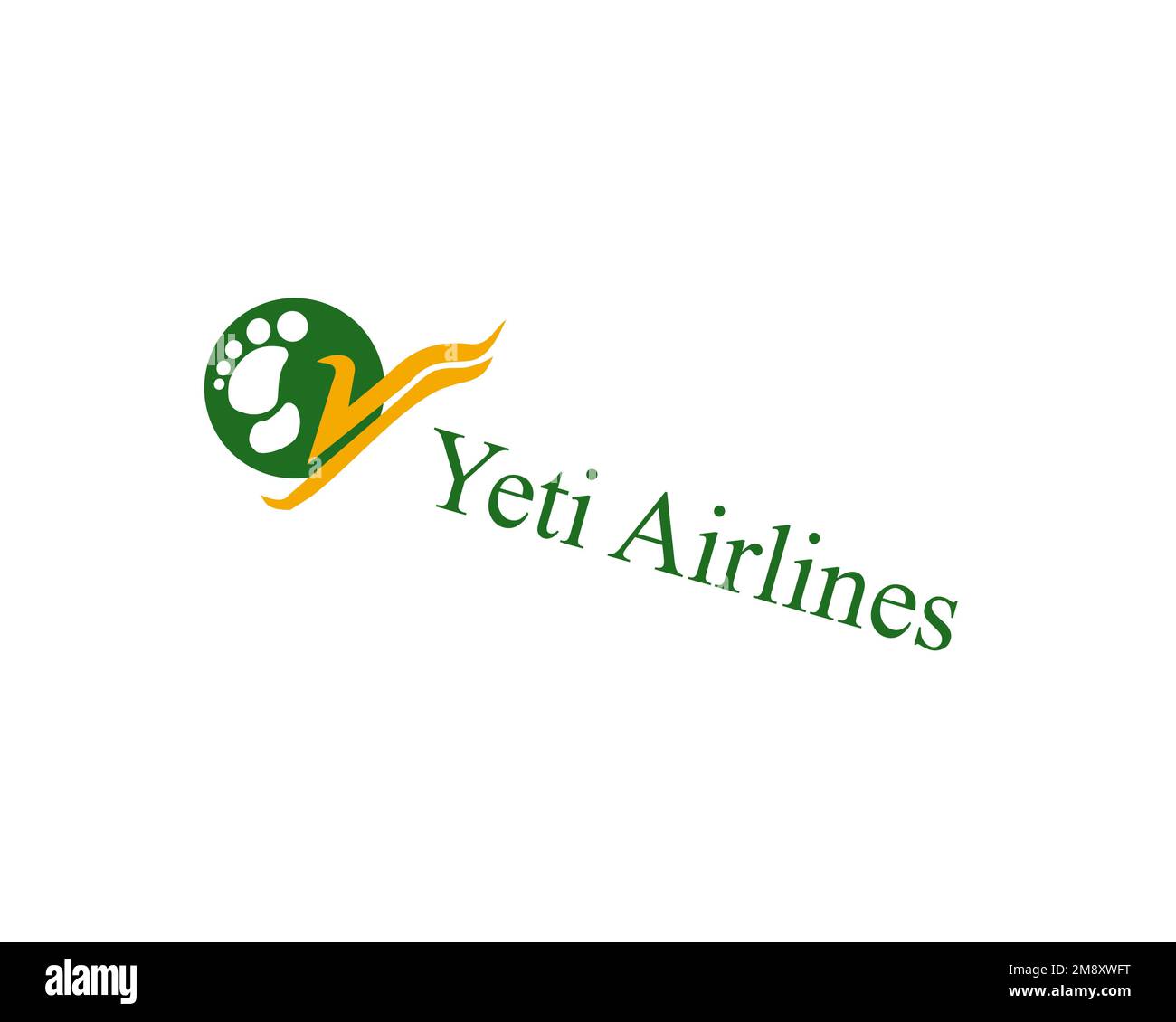 Yeti Airline, Rotated Logo, White Background B Stock Photo Alamy