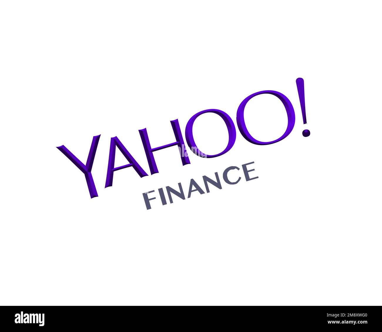 Yahoo! Finance, rotated logo, white background Stock Photo Alamy