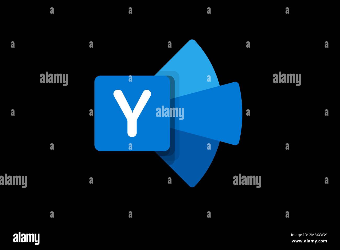 Yammer, Logo, Black background Stock Photo Alamy