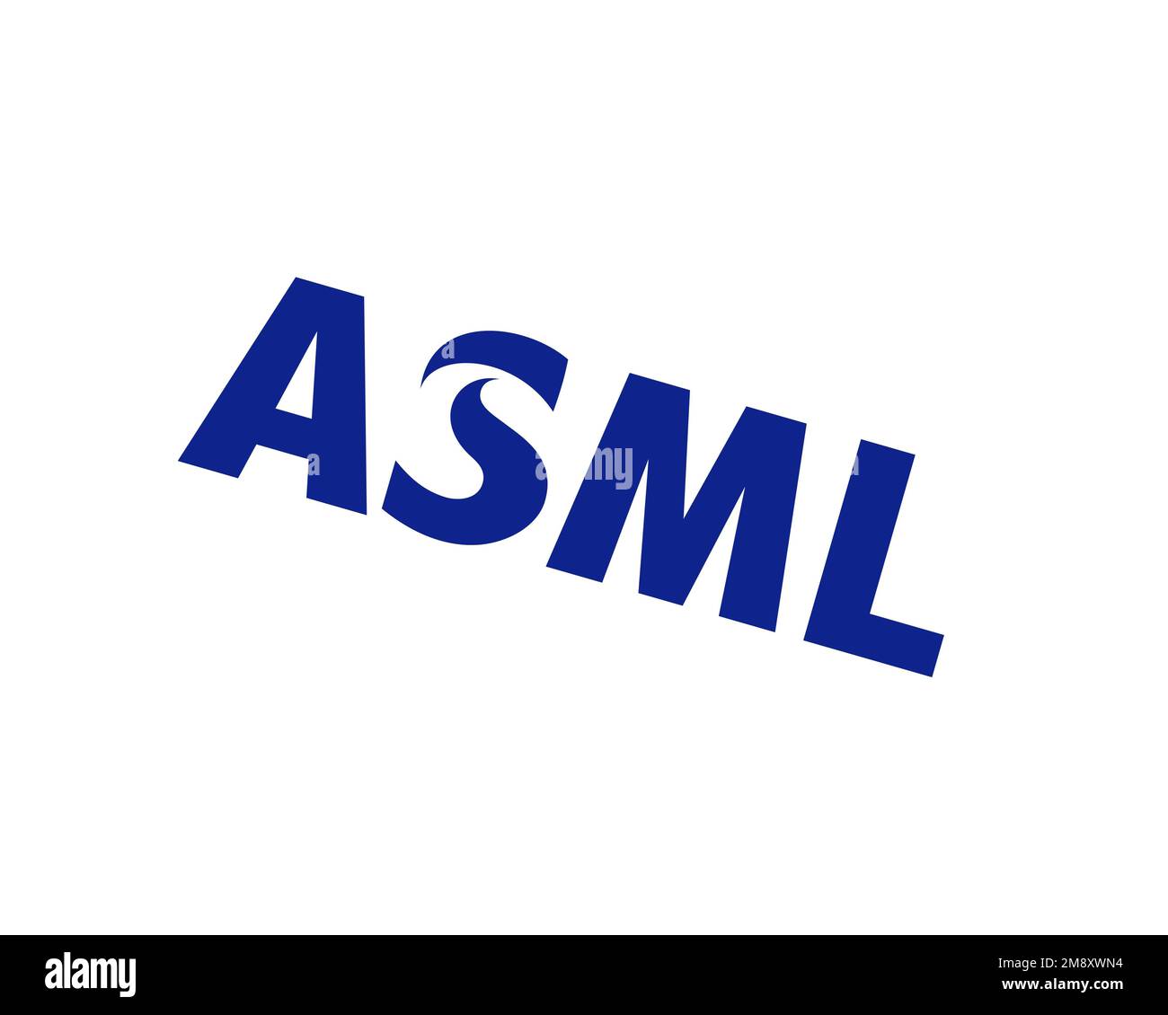 ASML Holding, rotated logo, white background B Stock Photo Alamy