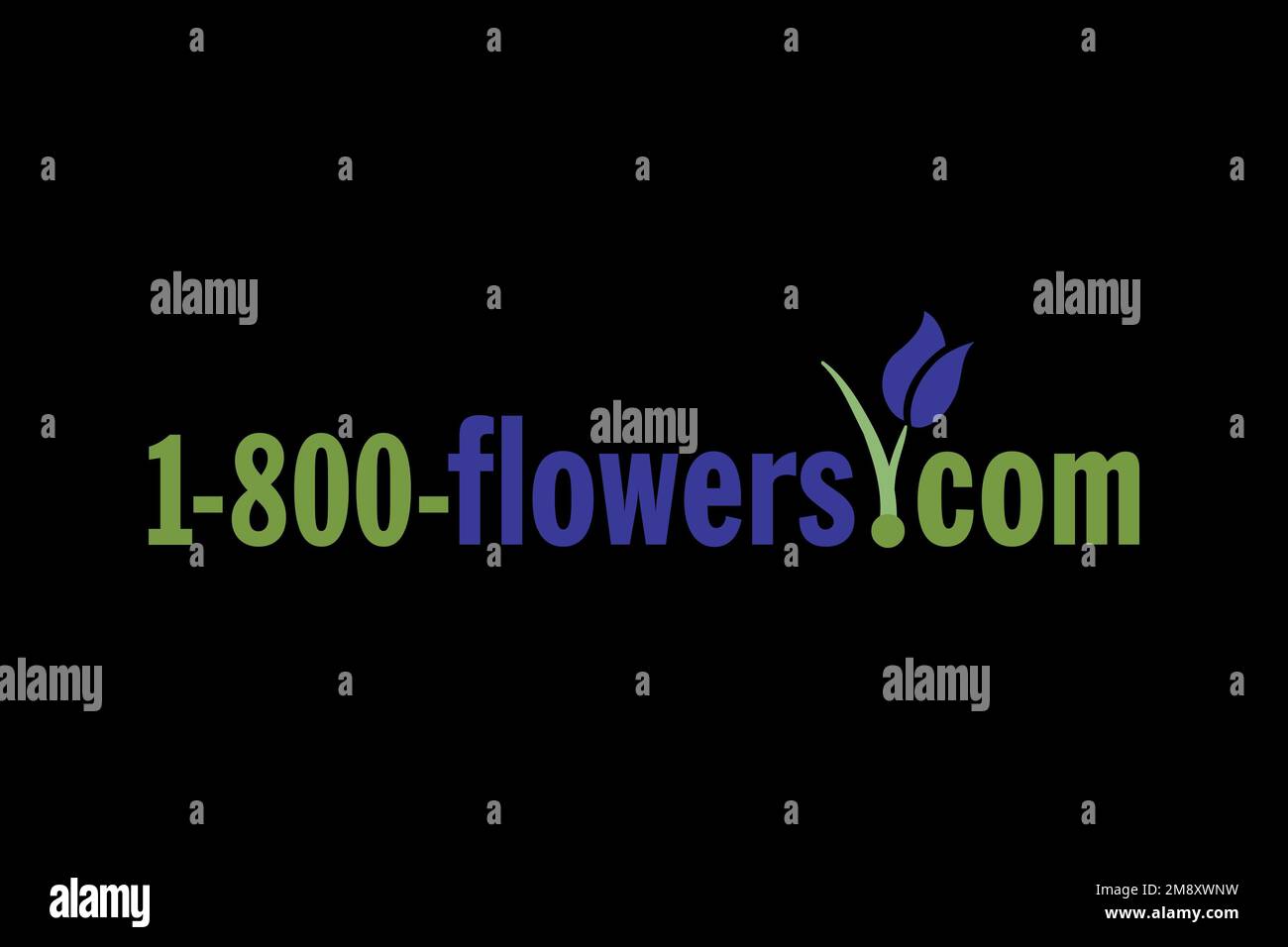 1 800 flowers logo black background stock photo alamy