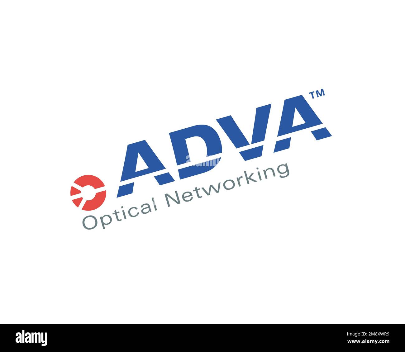 ADVA Optical Networking, rotated logo, white background Stock Photo Alamy
