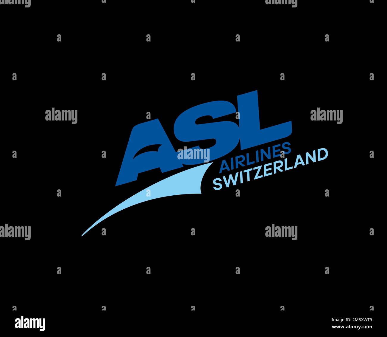 ASL Airline, Switzerland ASL Airline, Switzerland, rotated logo, black