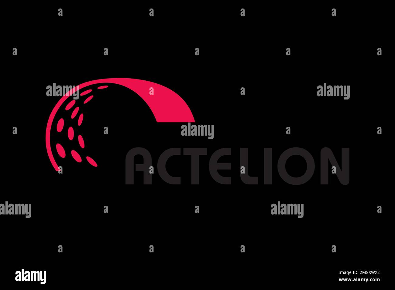 Actelion, Logo, Black background Stock Photo