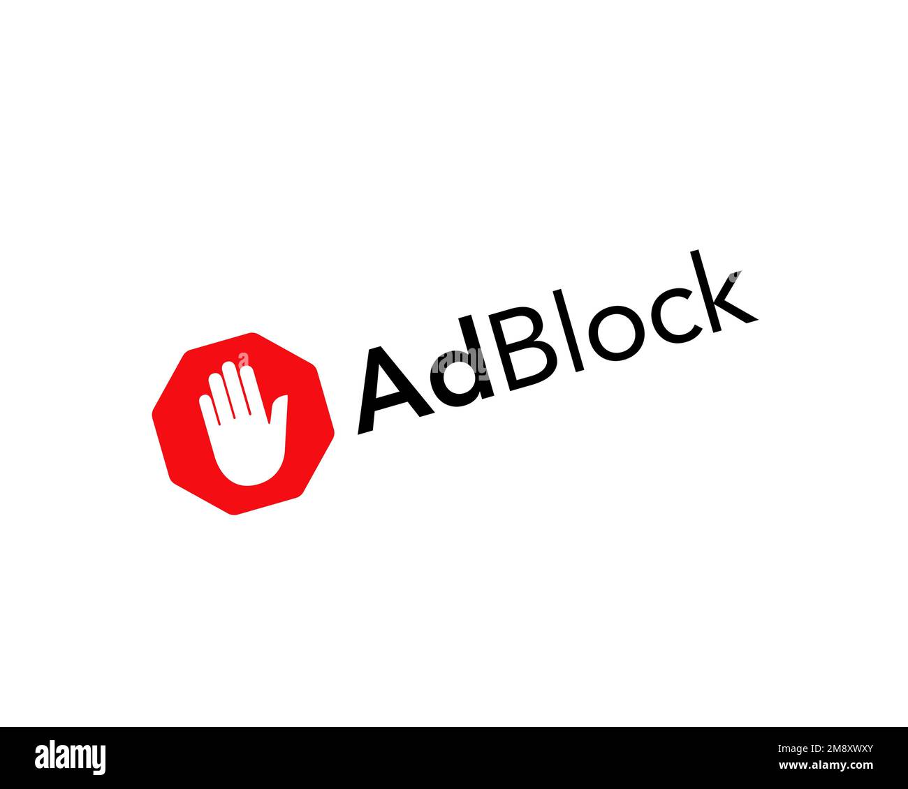AdBlock rotated logo white background Stock Photo Alamy