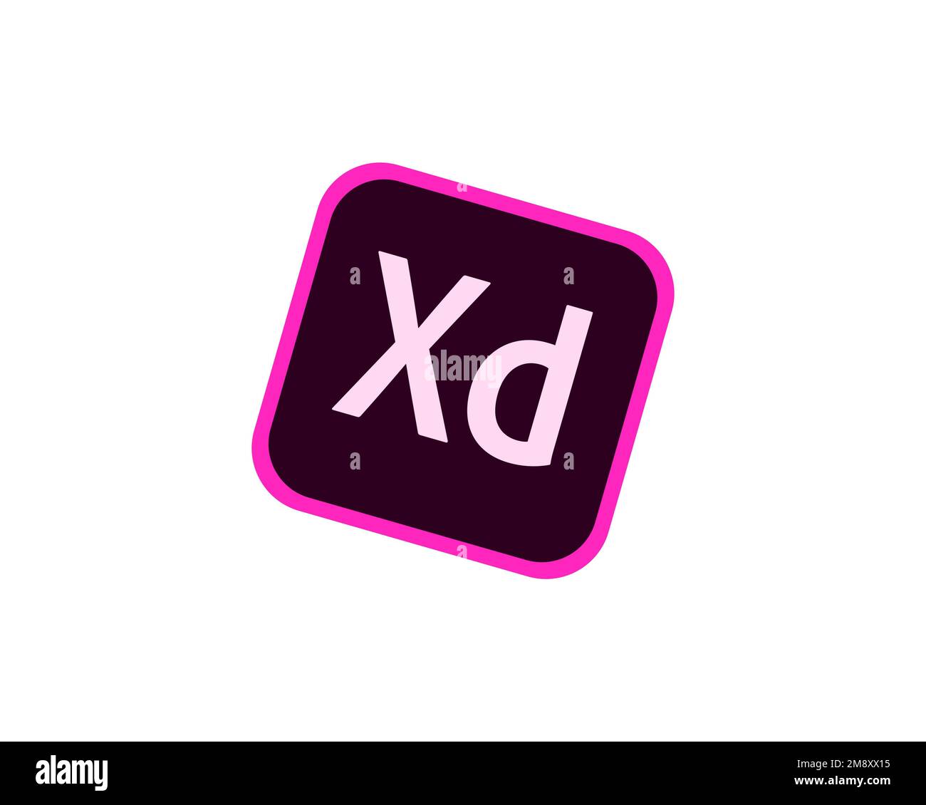 Adobe XD, rotated logo, white background B Stock Photo Alamy