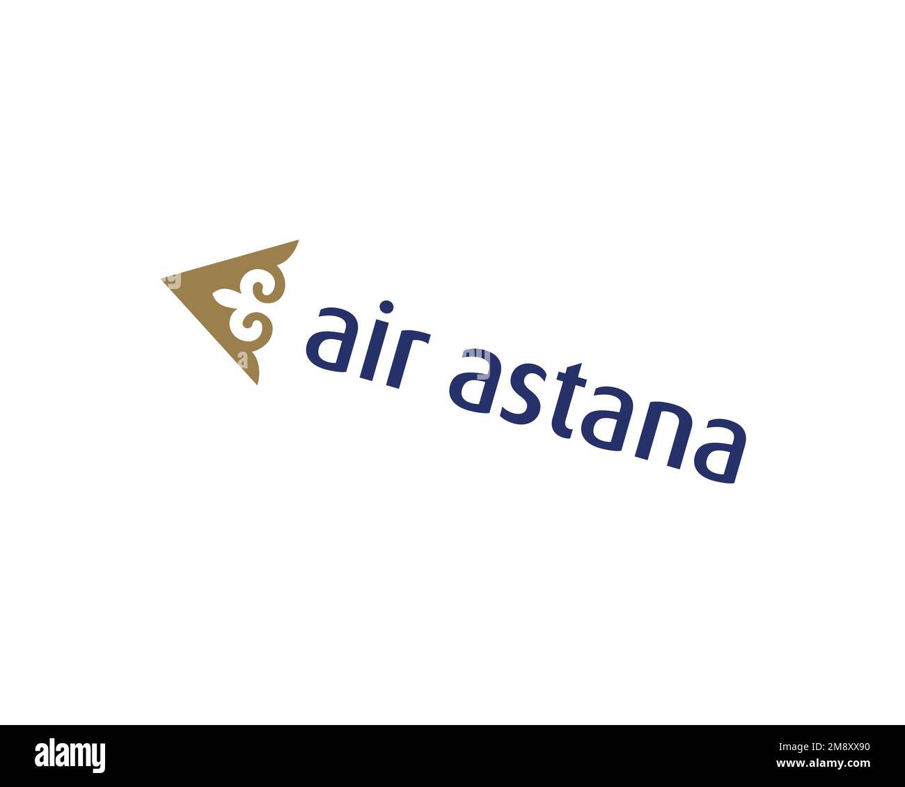 Air Astana, rotated logo, white background B Stock Photo - Alamy
