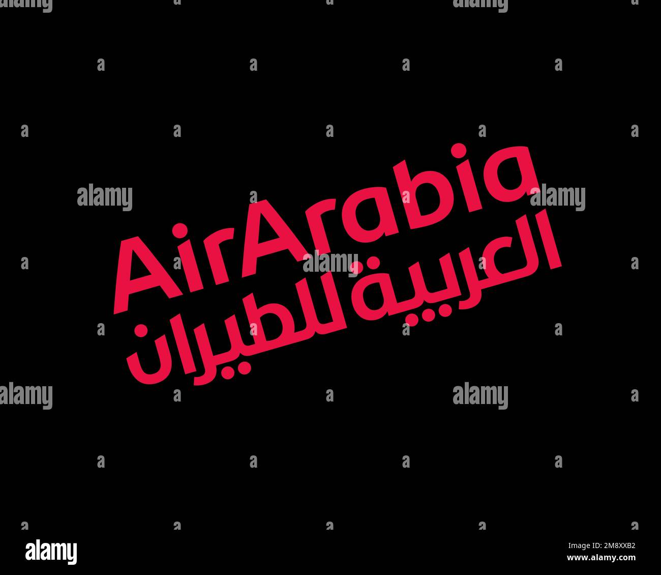 Air Arabia Maroc, rotated logo, black background Stock Photo - Alamy