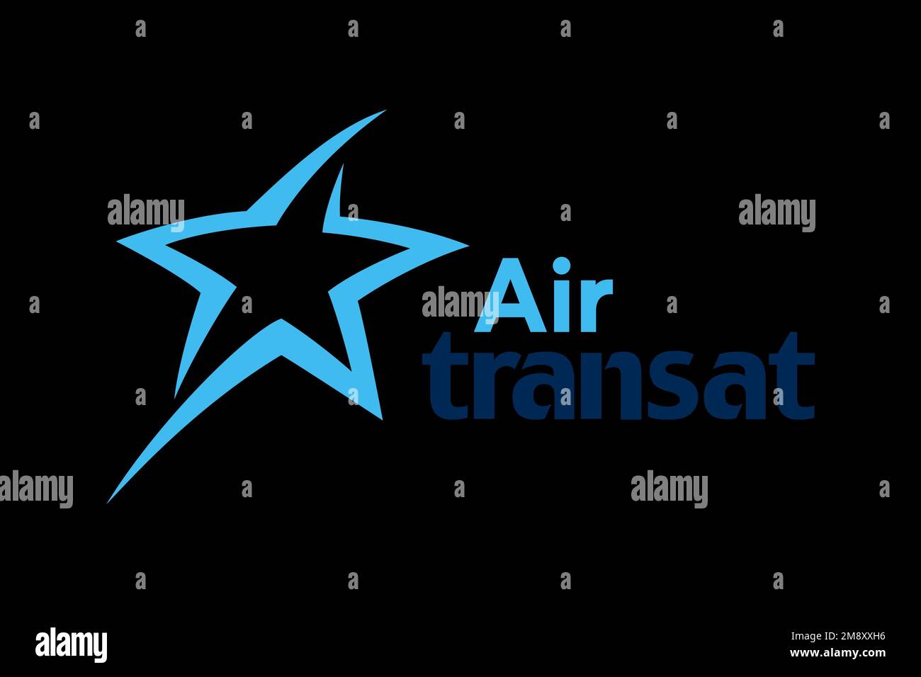Air Transat, Logo, Black background Stock Photo Alamy
