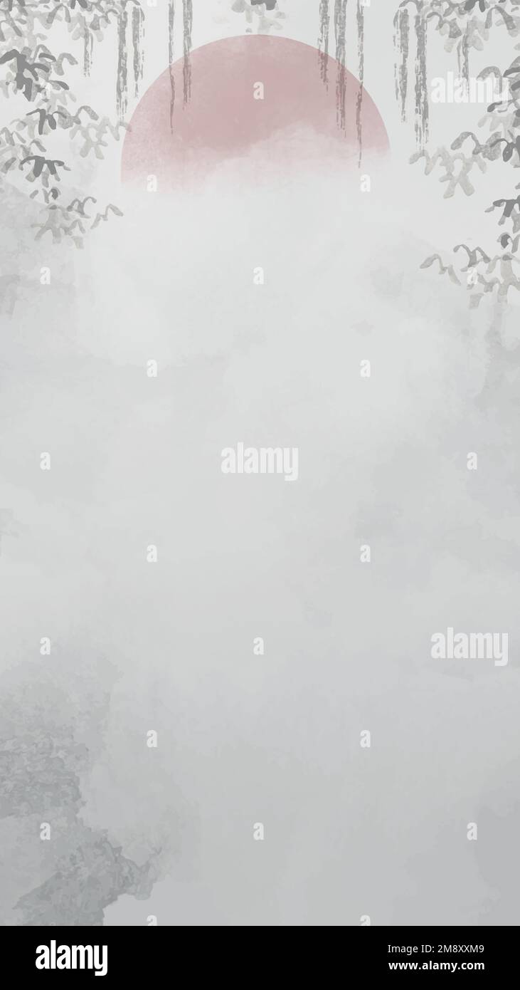 Gray blank leafy frame vector Stock Vector