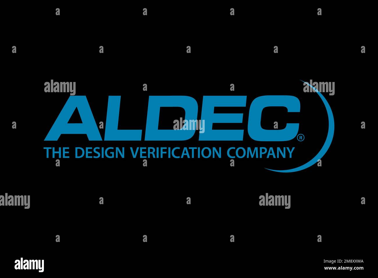 Aldec, Logo, Black background Stock Photo