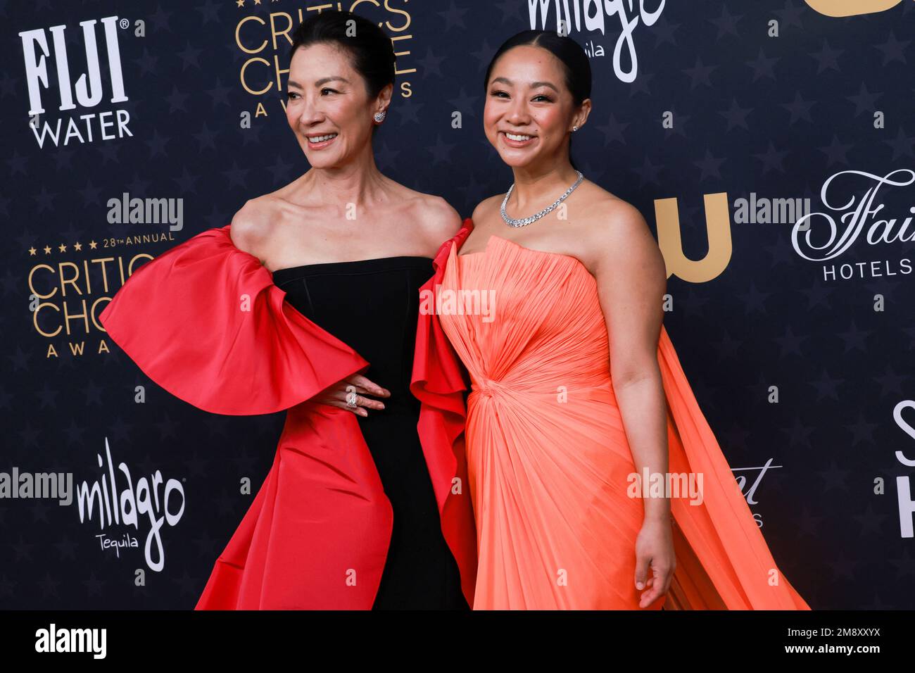 Stephanie Hsu and Michelle Yeoh attend the 28th annual Critics Choice