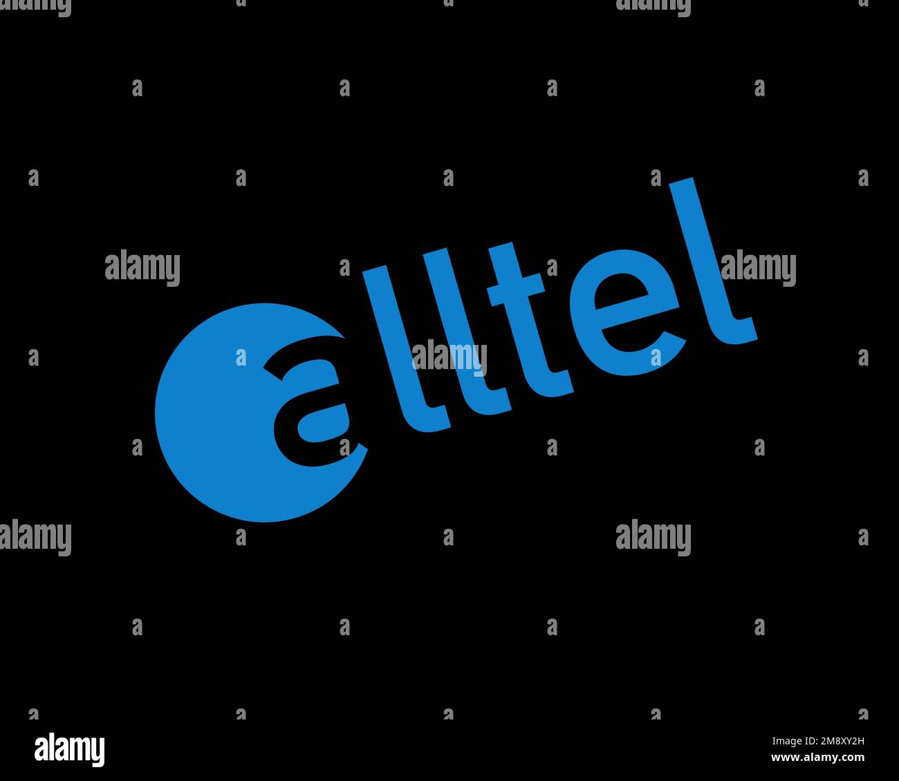 Alltel, rotated logo, black background Stock Photo - Alamy