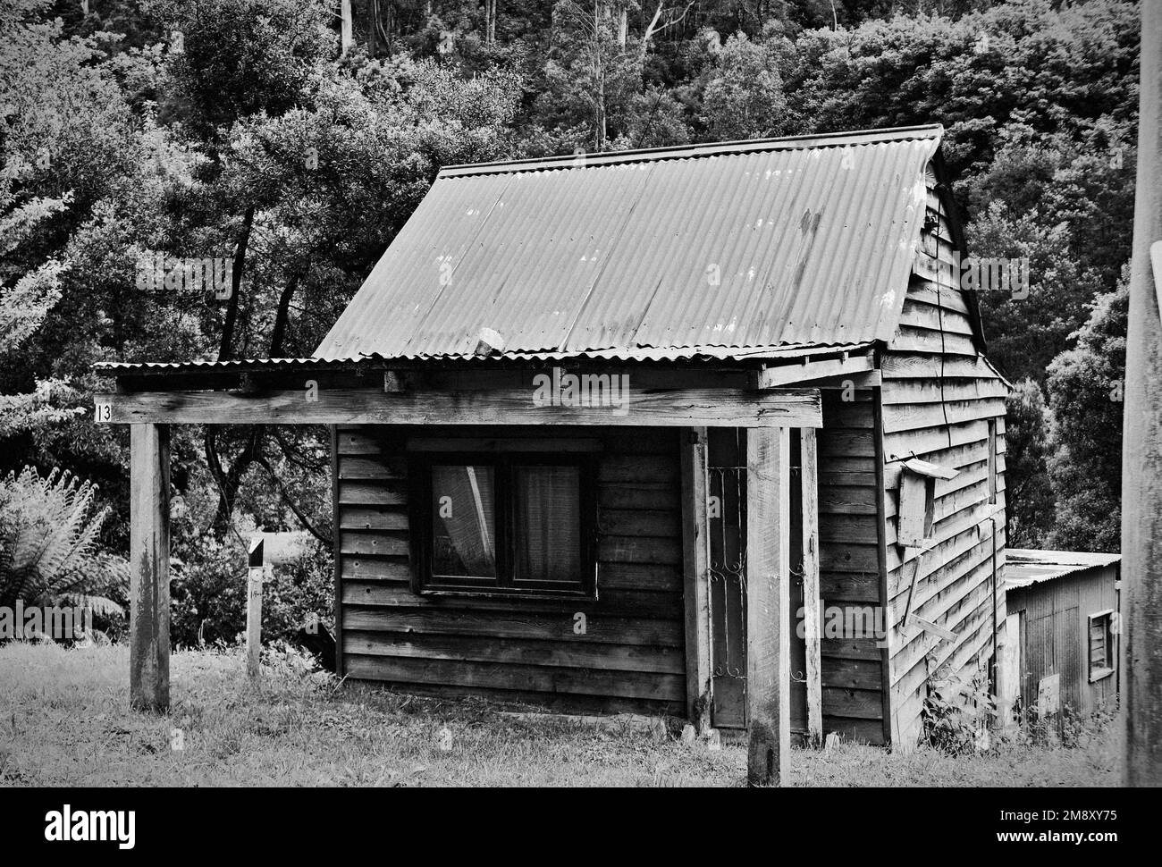 An old building still standing in the historic gold mining town of