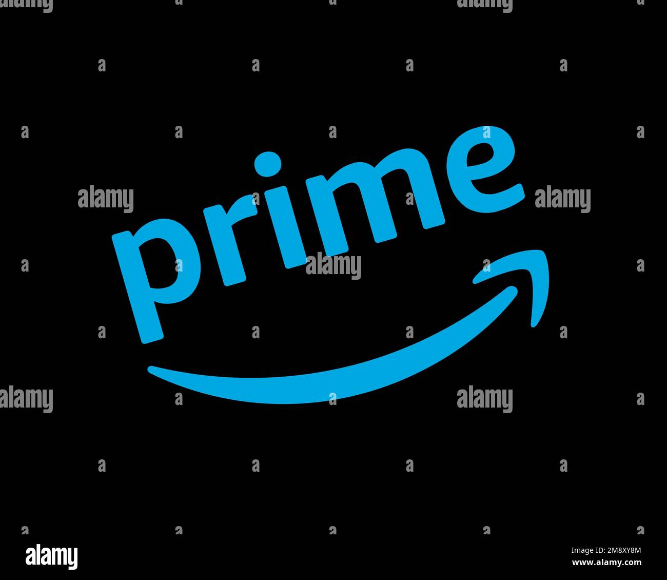 Amazon Prime, rotated logo, black background Stock Photo Alamy