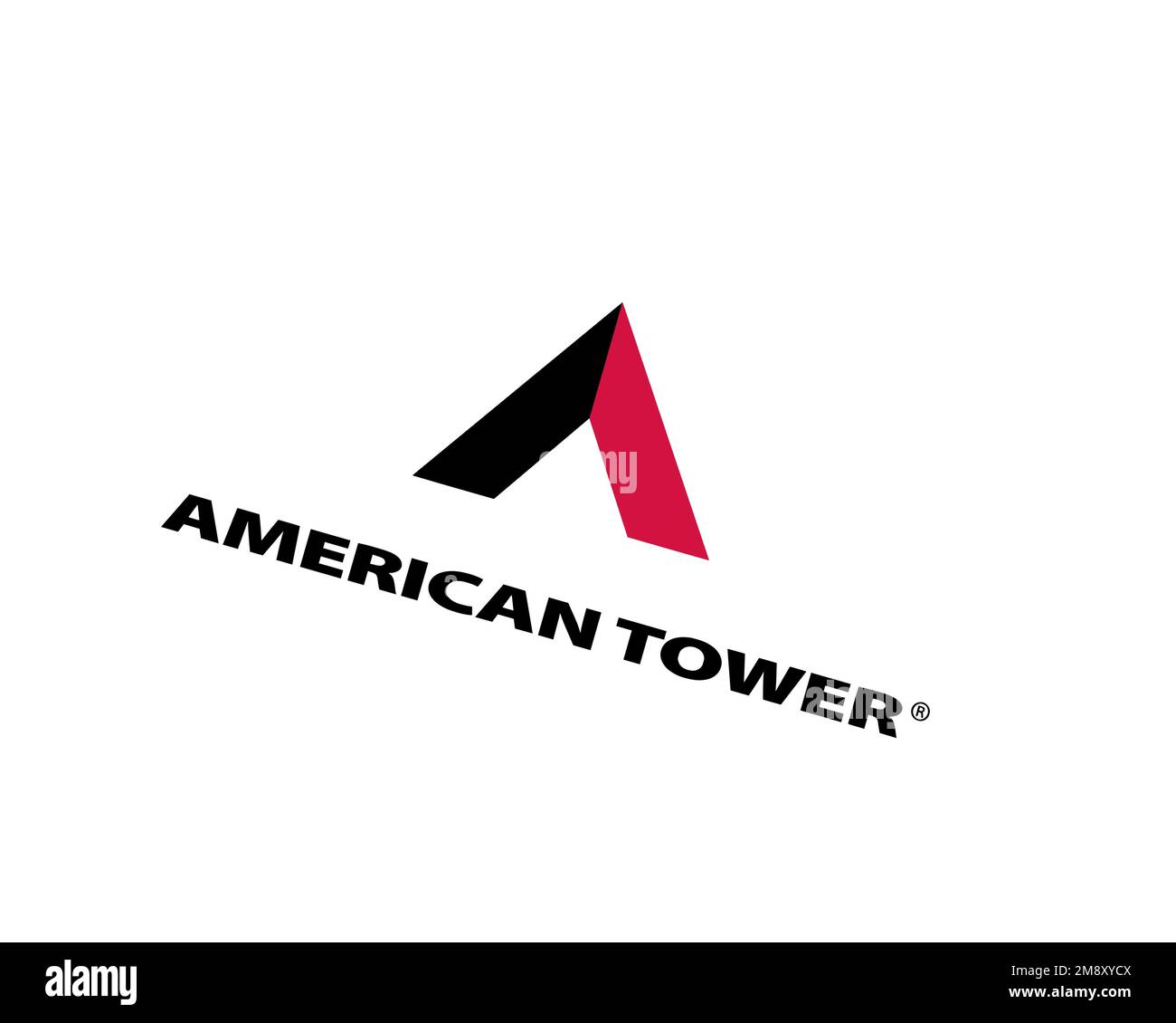 American Tower, rotated logo, white background B Stock Photo Alamy