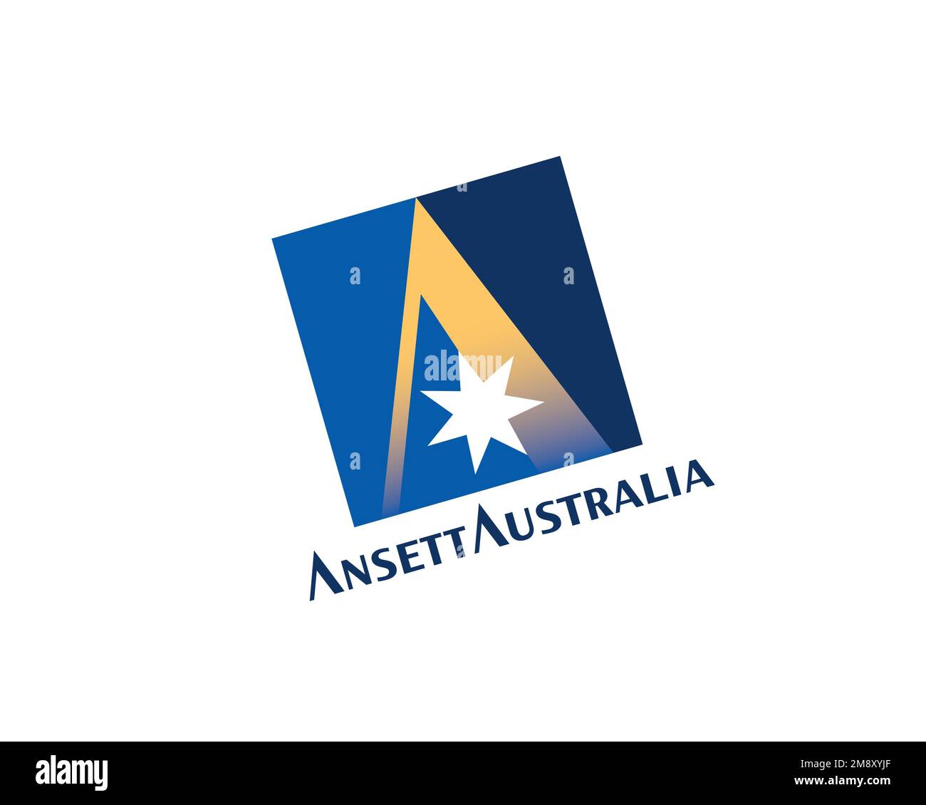 Ansett Australia, Rotated Logo, White Background Stock Photo Alamy