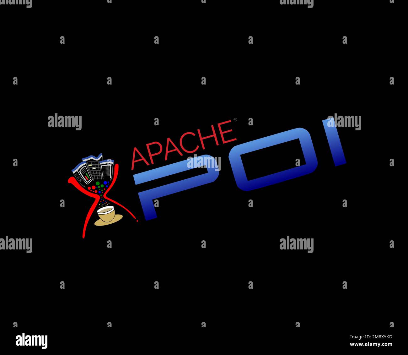 Apache poi rotated logo black background stock photo alamy
