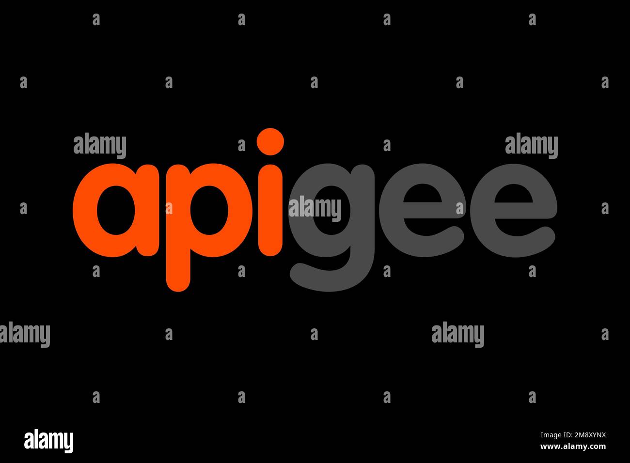 Apigee logo black background stock photo alamy