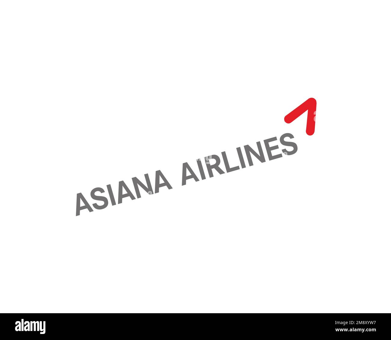 Asiana Airline, rotated logo, white background Stock Photo