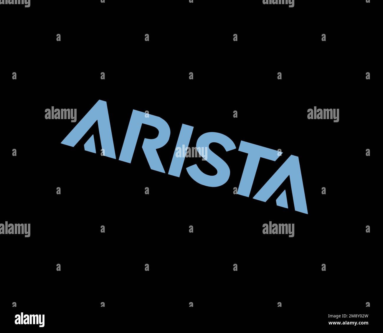 Arista Records, rotated logo, black background B Stock Photo Alamy