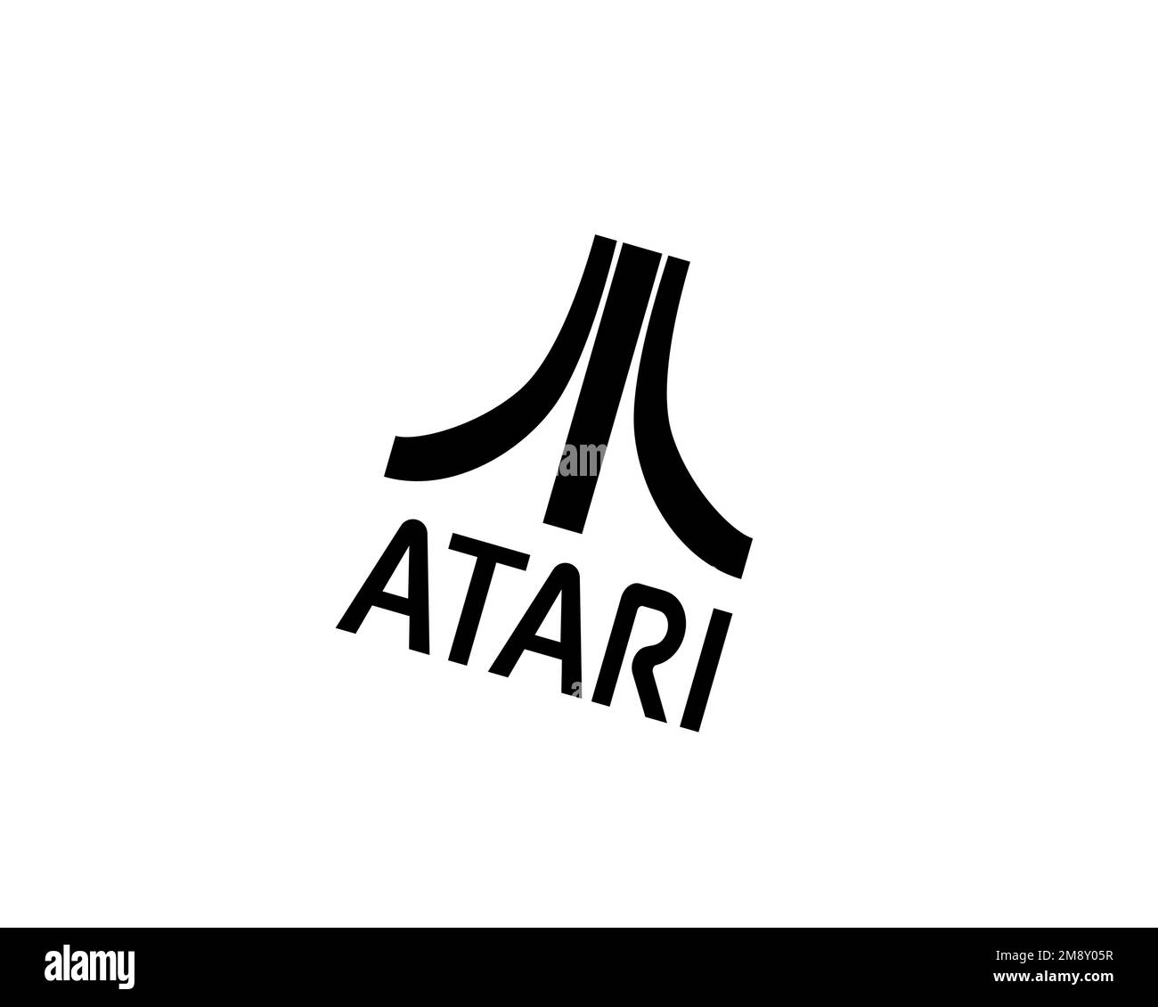 Atari Corporation, rotated logo, white background B Stock Photo