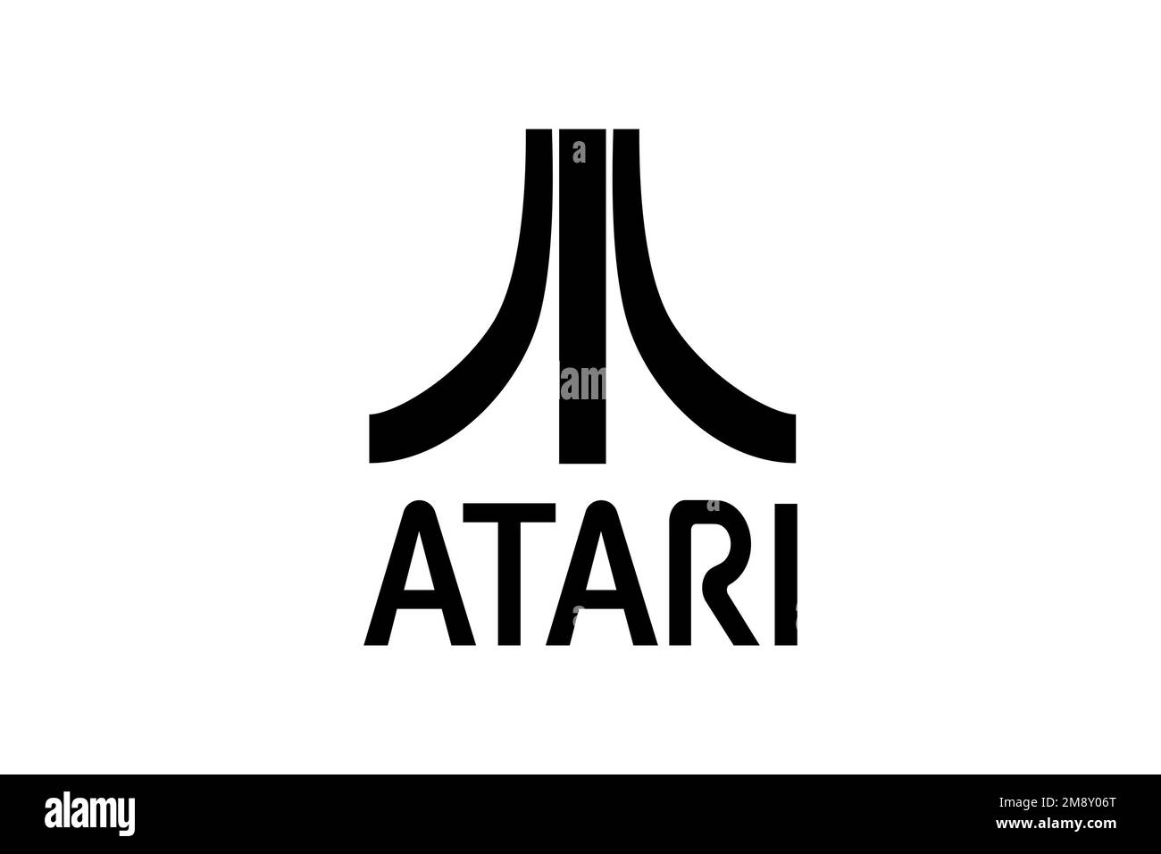 Atari Inc. logo, white background Stock Photo