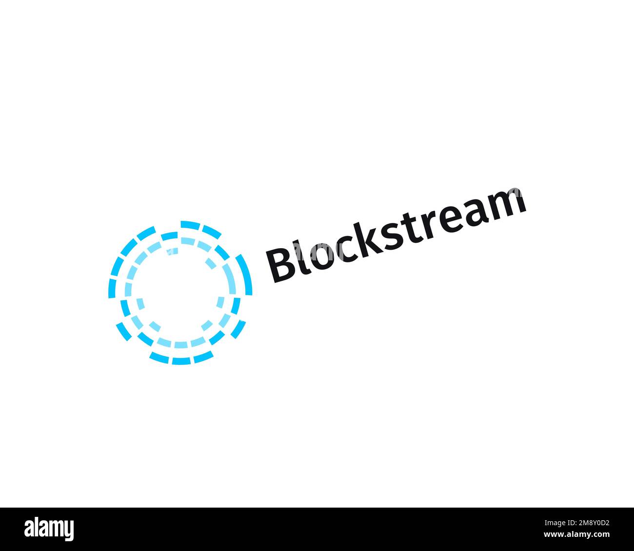Blockstream, rotated logo, white background Stock Photo Alamy