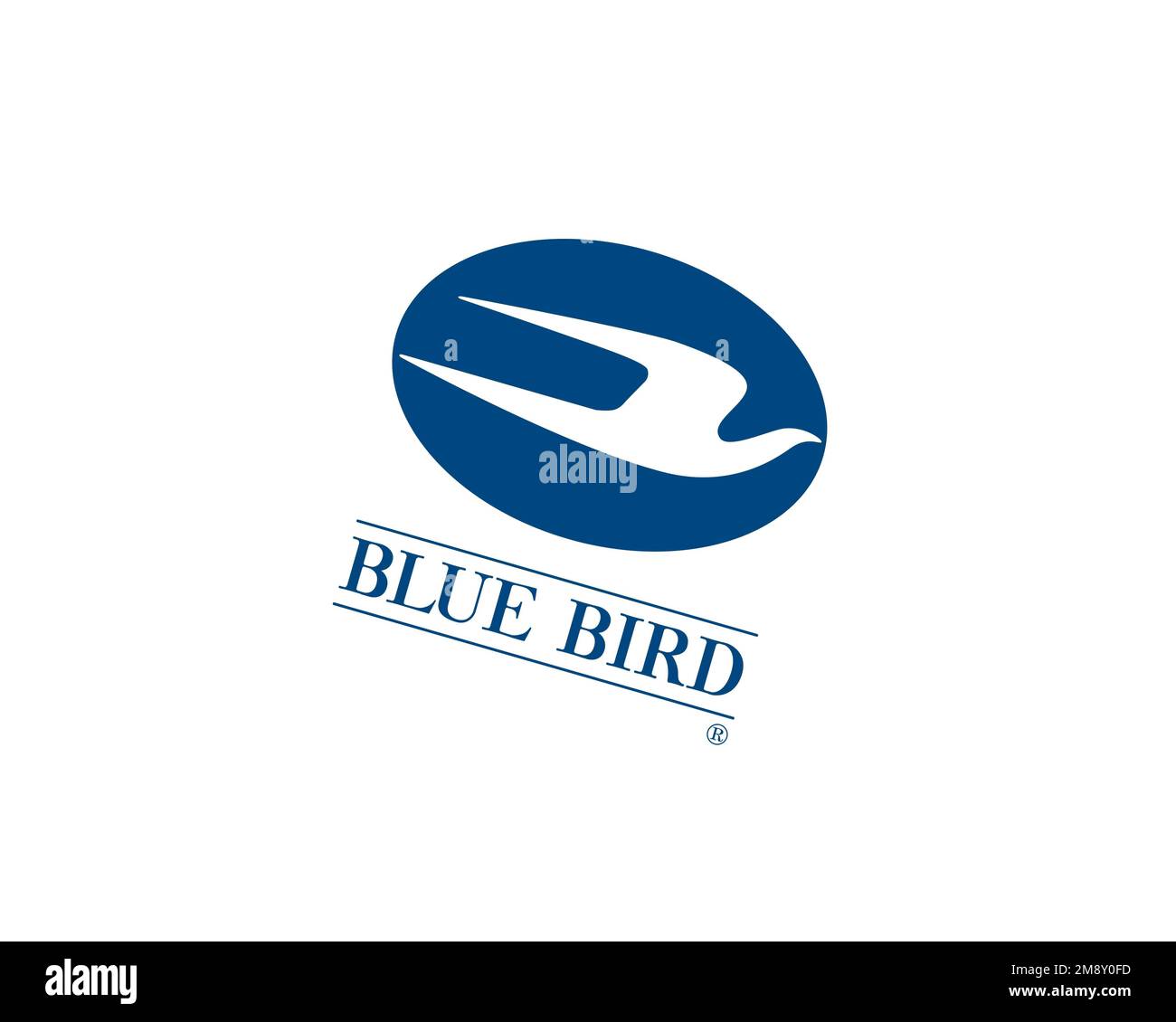 Blue Bird Corporation, Rotated Logo, White Background B Stock Photo Alamy