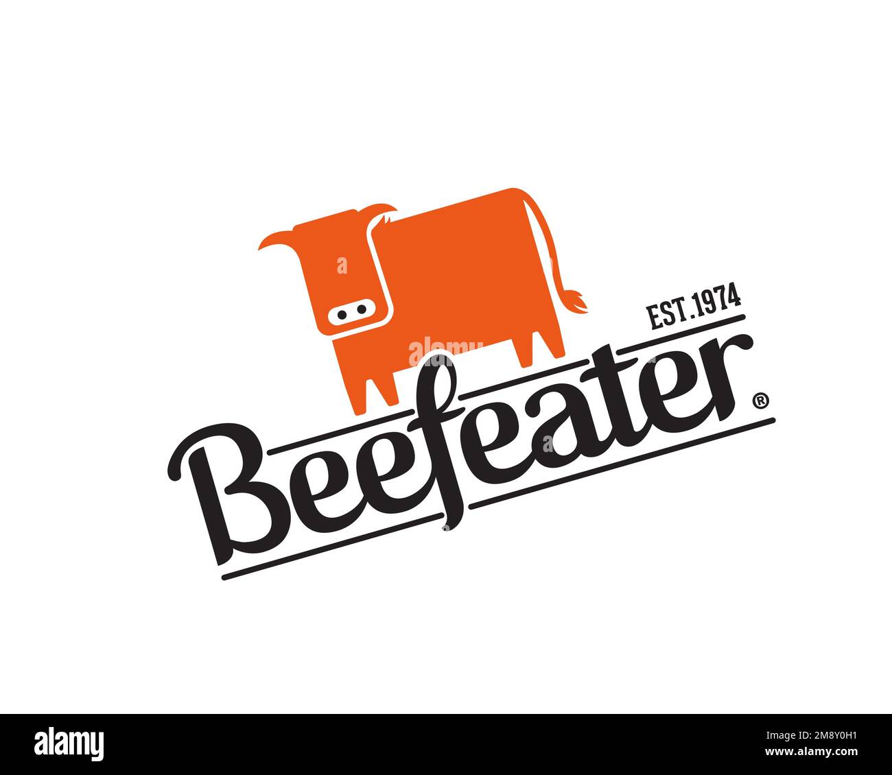 Beefeater restaurant, rotated logo, white background Stock Photo - Alamy