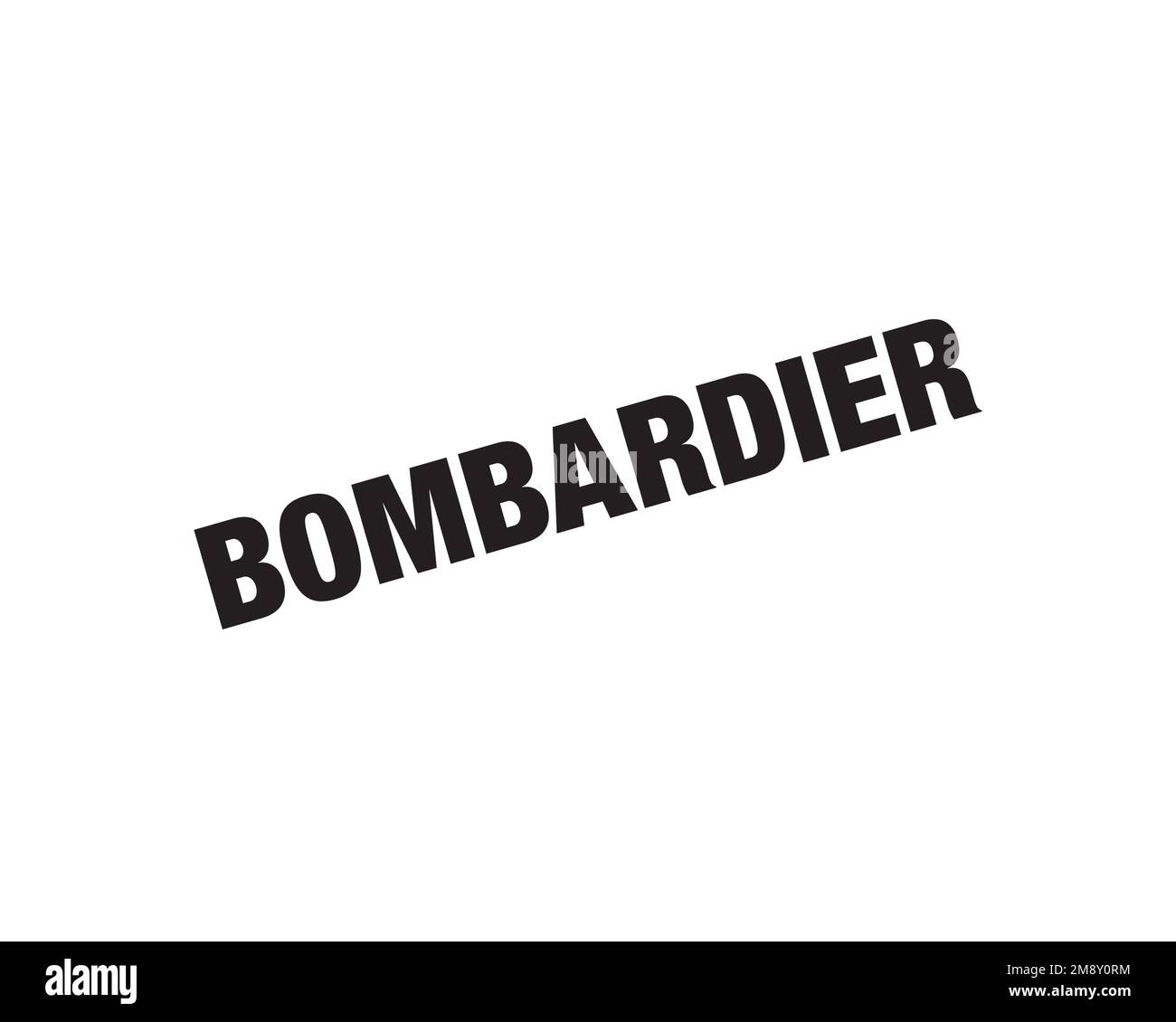 Bombardier Inc. rotated logo, white background Stock Photo Alamy