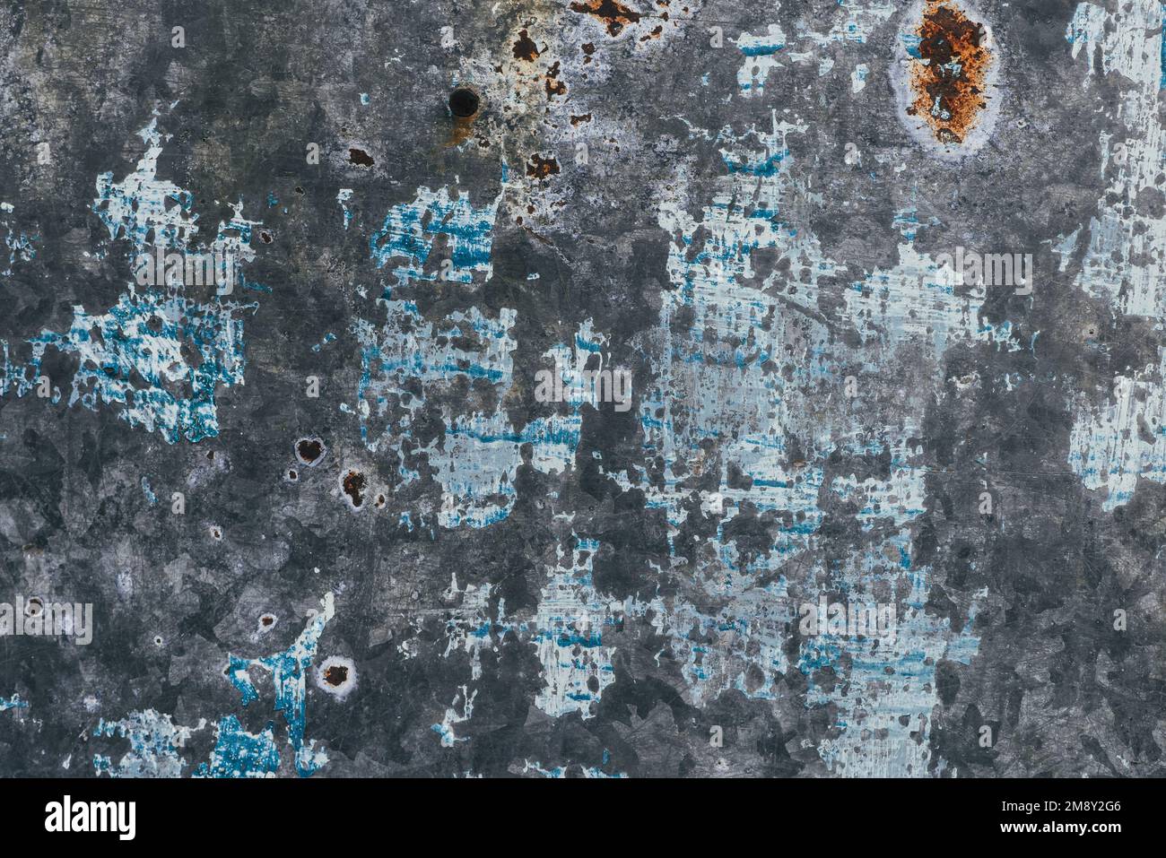 rusty old metal texture with corrosion and blue paint Stock Photo - Alamy