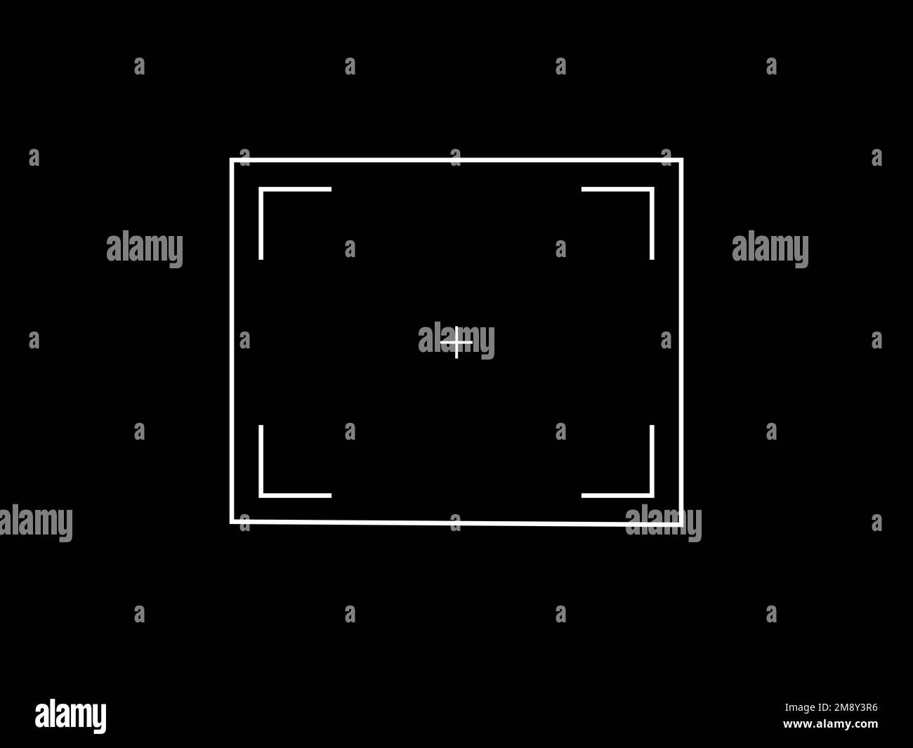 Vector target aim, focus icon, camera zoom frame or photo viewfinder